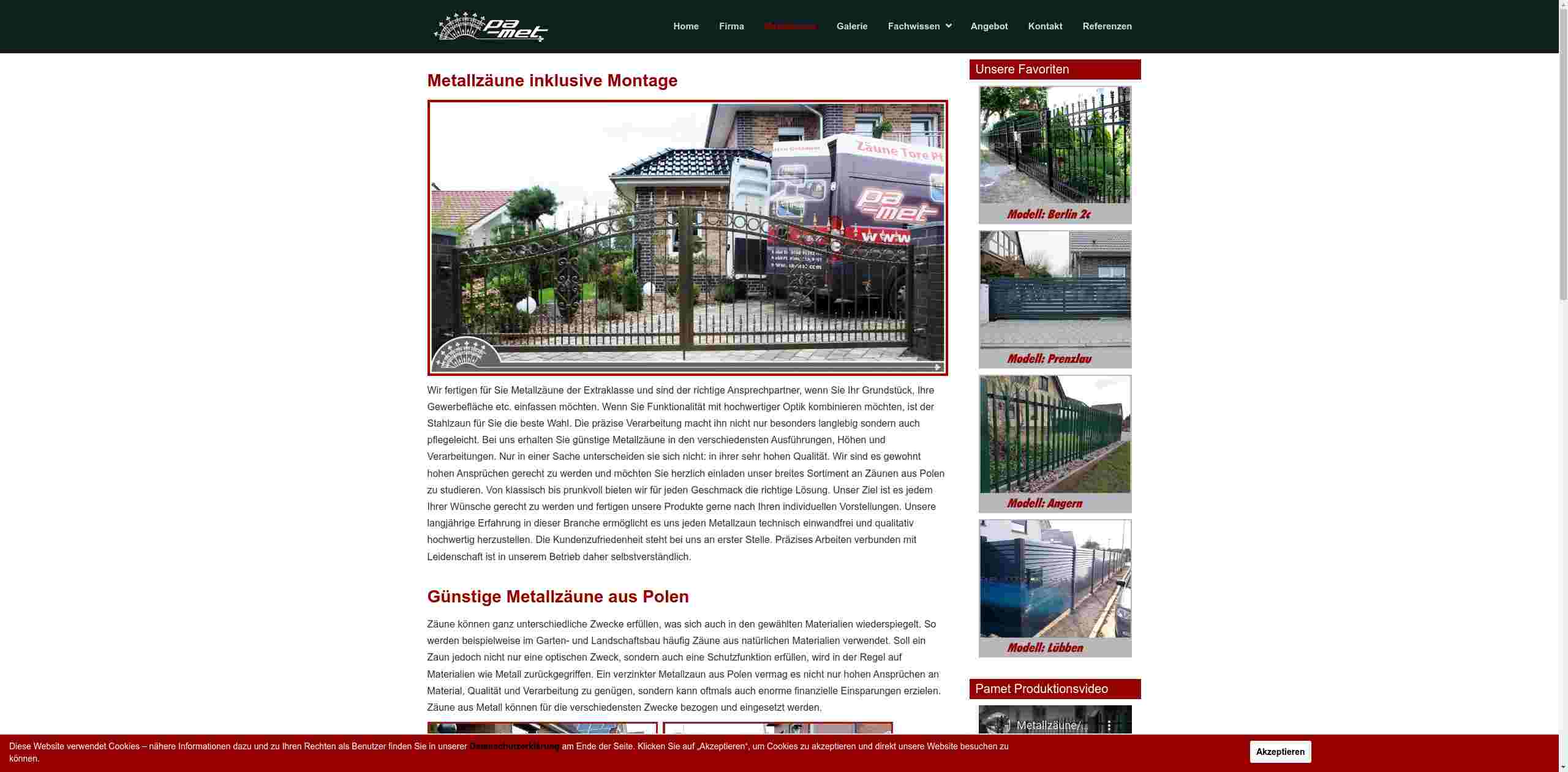 Metall zaun pa met 2023